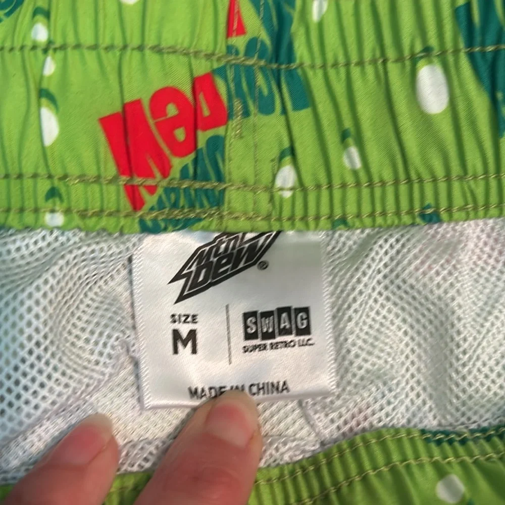 Green Logo mens Swim Shorts